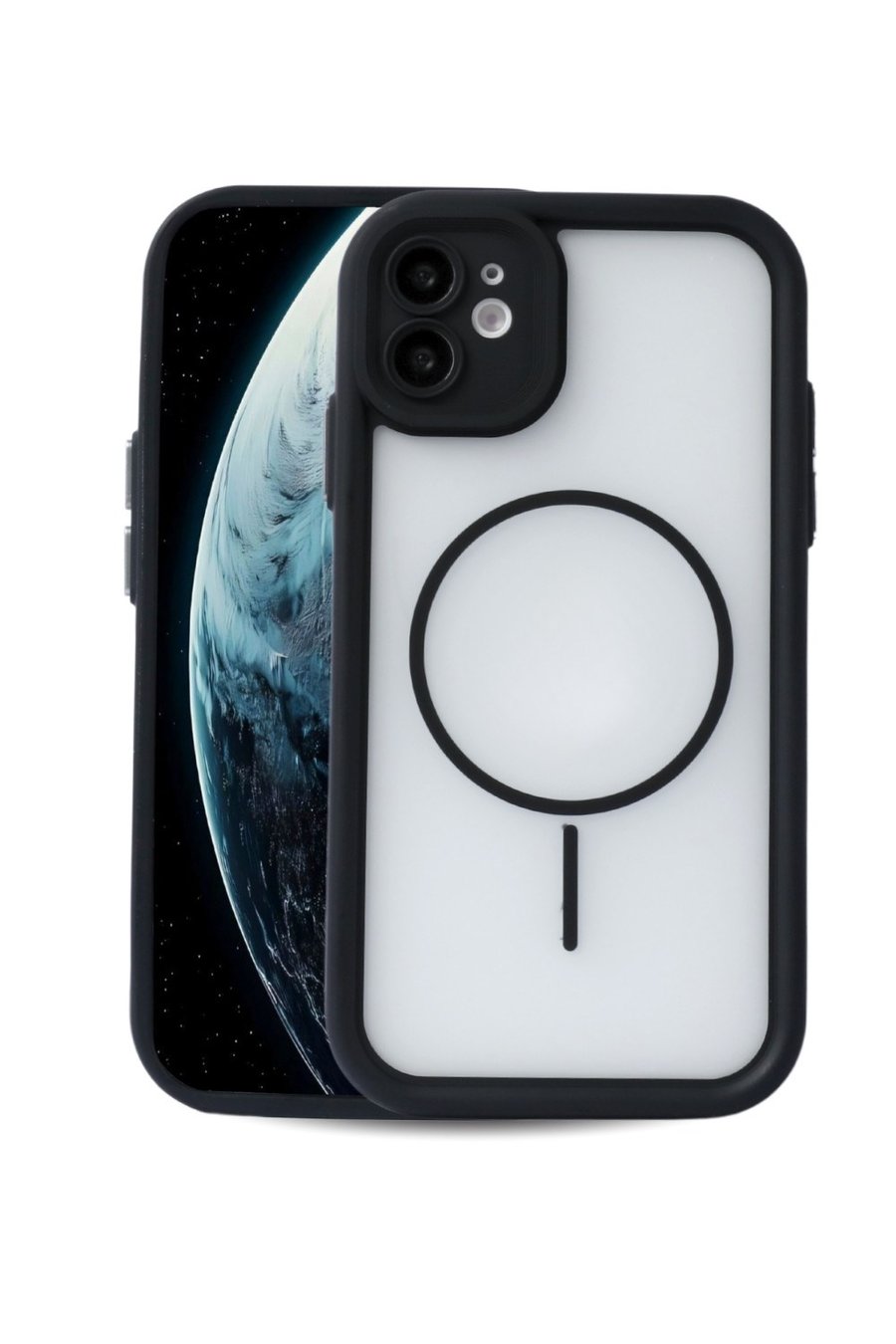 iPhone 11 Kılıf – Kamera Korumalı – MagSafe Uyumlu – Siyah Renk – Mat Silikon Telefon Kılıfı