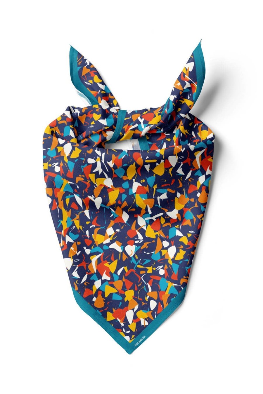 Violla D100 Kadın Mix Desenli Bandana 50x50 Lacivert DG0179-22