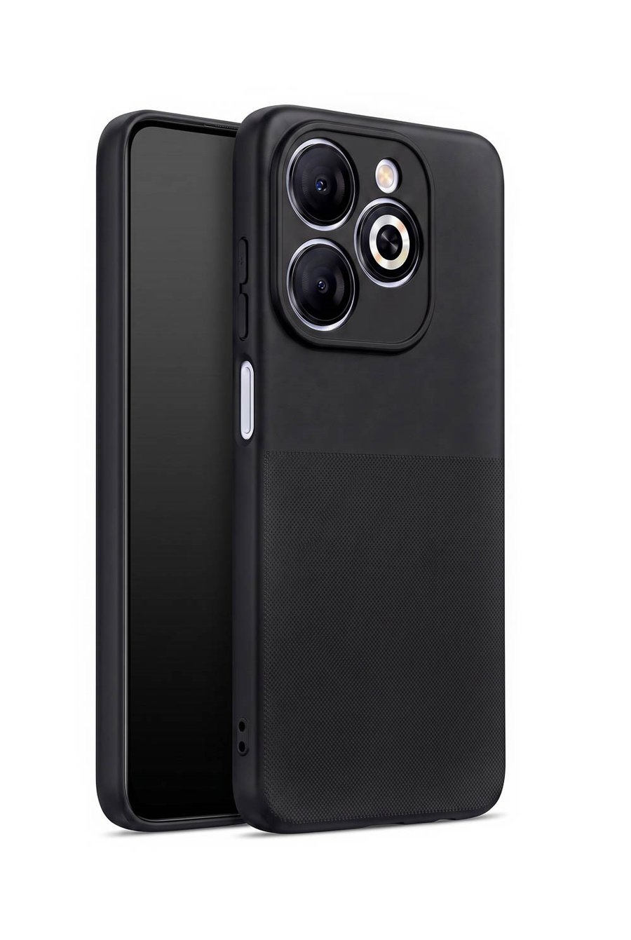 Infinix Tecno Spark Go 2024 / Smart 8 Serisi / Pop 8 / Spark 20C / Hot 40i Uyumlu Kamera Korumalı Tırtıklı Kaymaz İçi Kadife Yumuşak Silikon Kılıf