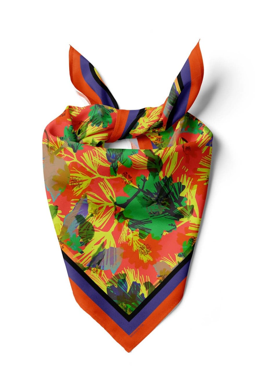 Violla G63 Kadın Renkli Yaprak Desenli Bandana