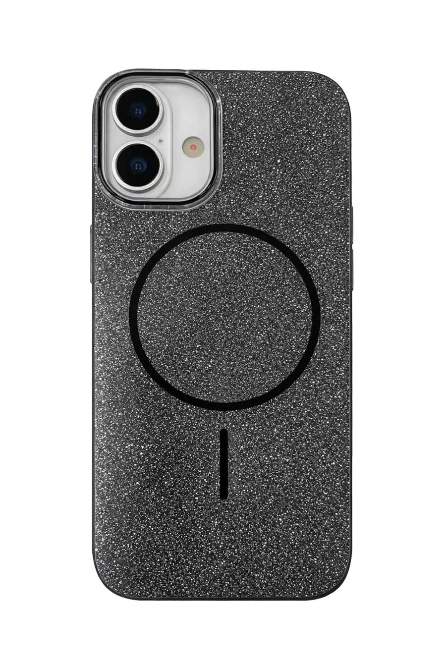 iPhone 16 plus Uyumlu Telefon Kılıfı Magsafe Wireless Şarj Özellikli Simli Lüks Silikon Kılıf