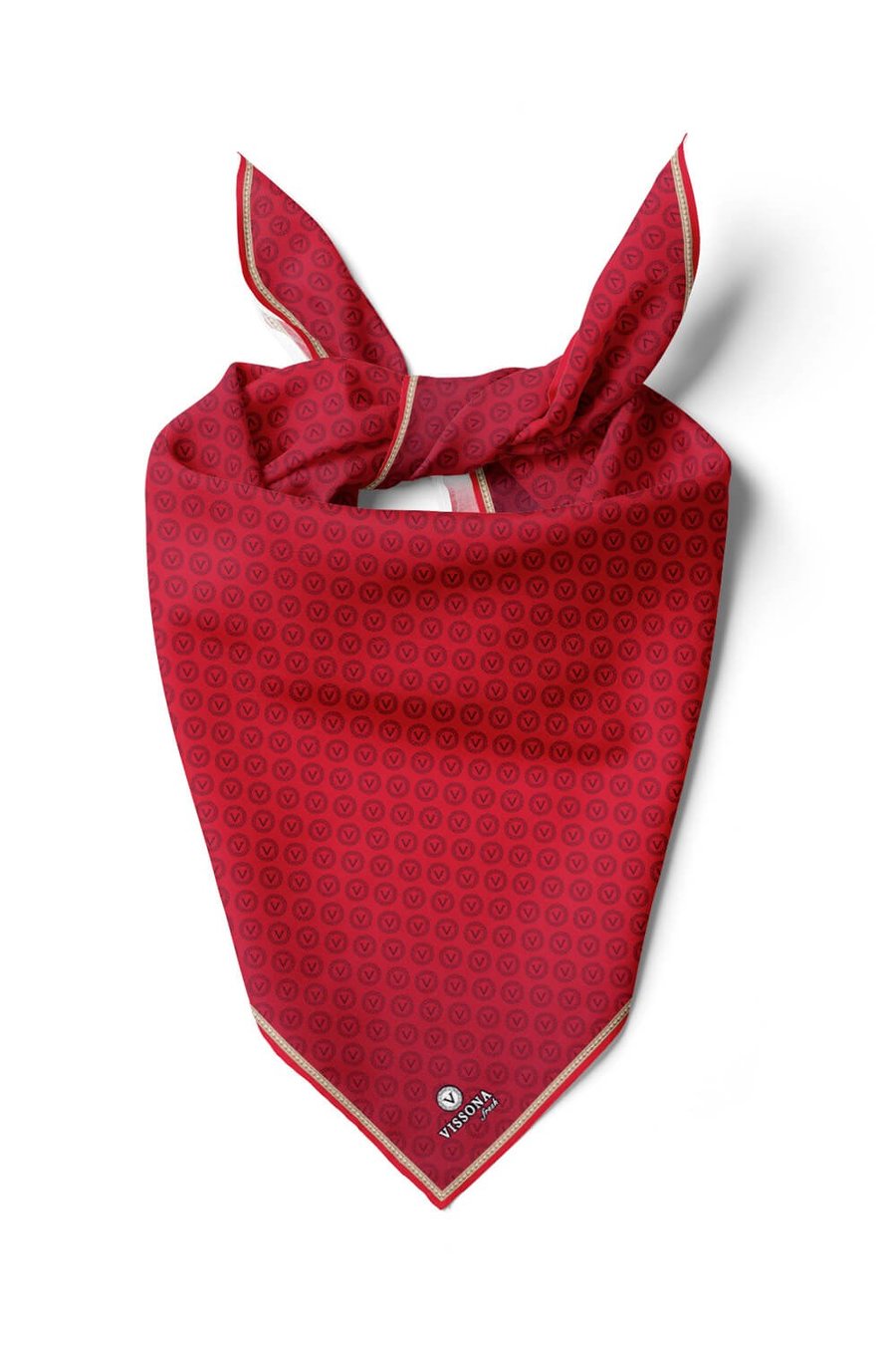 %100 İpek Kadın Desenli Bandana 80x80