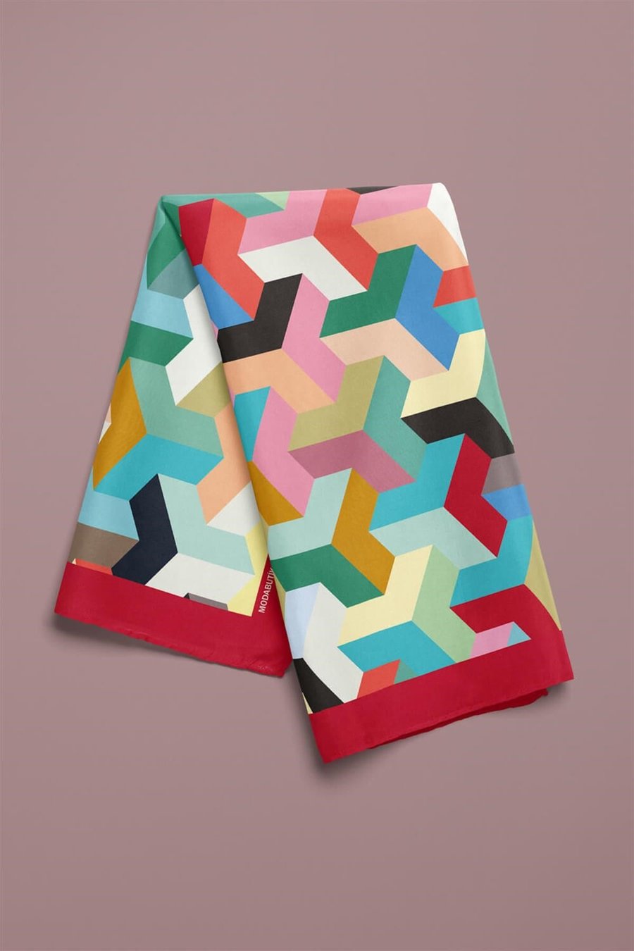 Violla V38 Kadın Geometric Mix Desenli Bandana 50x50  DG0124-22