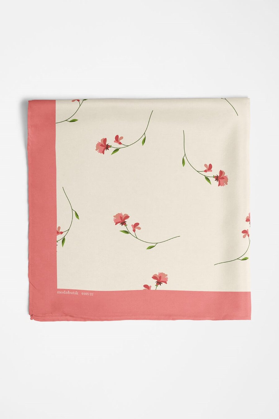 Violla G27 Kadın Çiçek Desenli Bandana Pudra DG0105-22 Snz