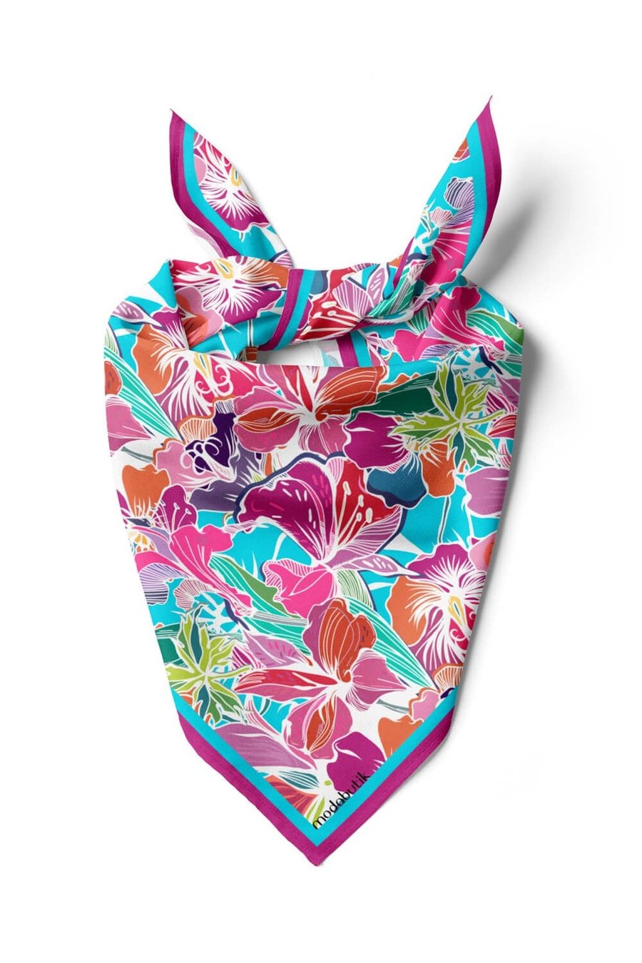 F85 Violla Çiçek Desenli Bandana