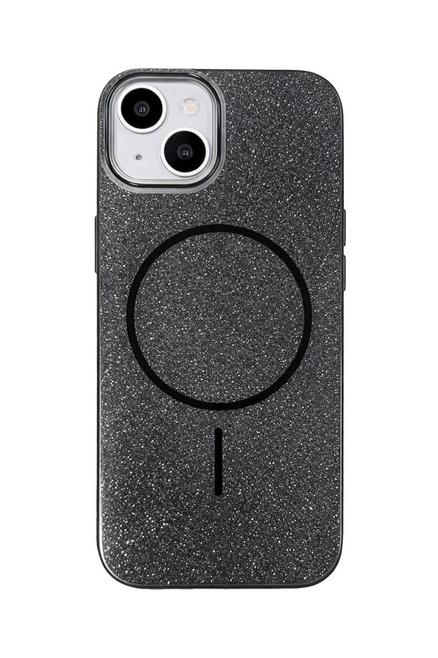iPhone 15 Kılıf – MagSafe Uyumlu – Simli Lüks Silikon Telefon Kılıfı