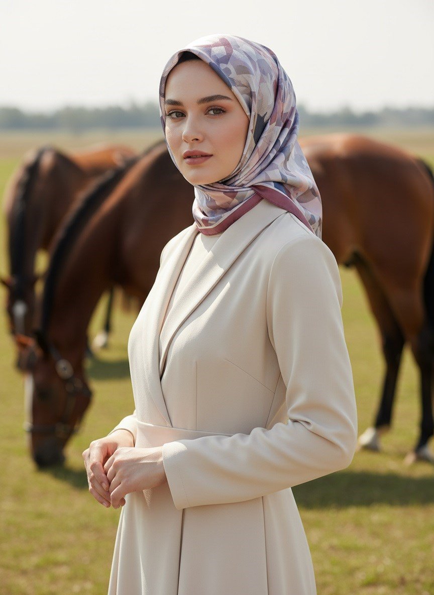 %100 Twill İpek Çiçek Desenli Pudra - Bebe Mavisi Renkli 90x90 Eşarp Dikim Şekli : El Dikişi
