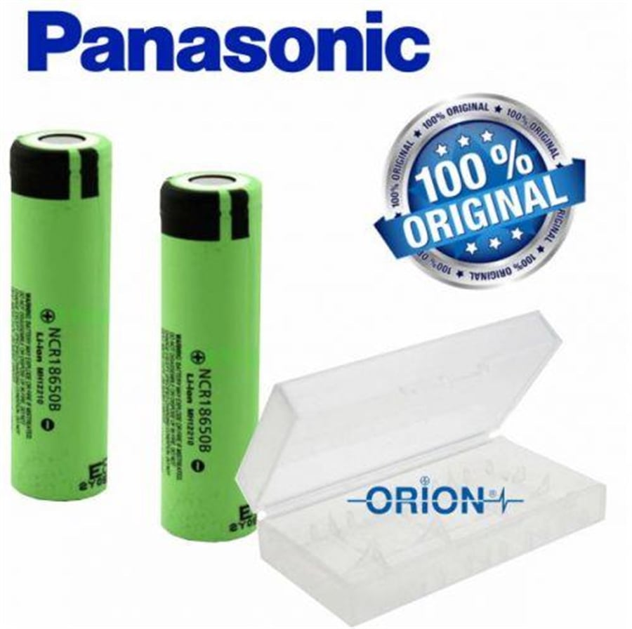 Xtar MC2 Şarj Aleti, Panasonic NCR18650B Li-ion Pil, ORION 18650 Pil taşıma kutusu / 4'Lü SET