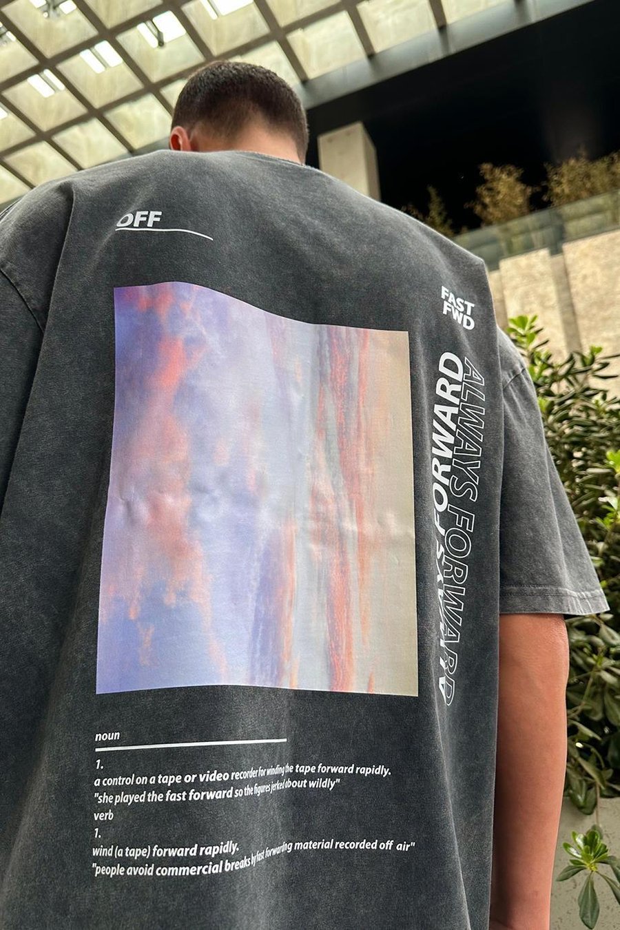 Acid Wash 1989 Always PM Oversize Tişört