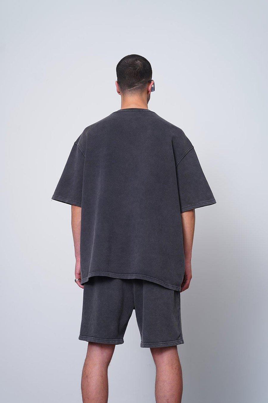 Acid Wash Acid Wash Nakış Detay Premium CH Oversize Tişört