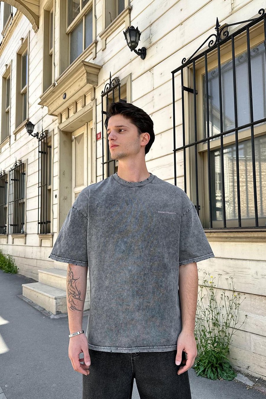 Acid Wash Project EE Oversize Tişört