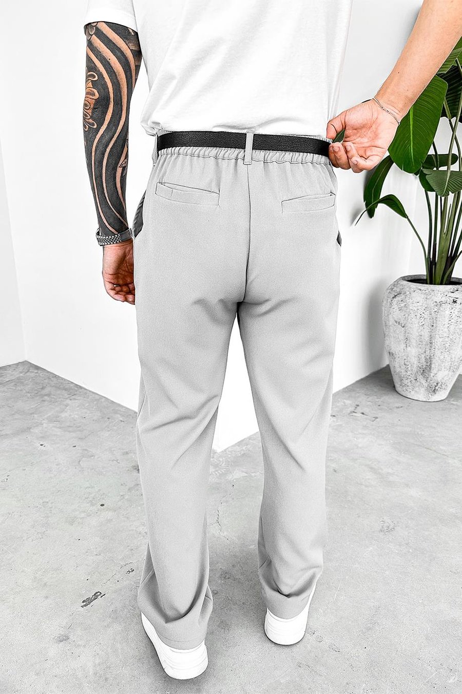 Açık Gri Basic Premium Kumaş Pantolon