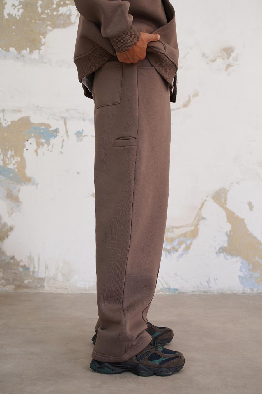 Açık Kahve Cozy Basic Pileli Baggy Eşofman