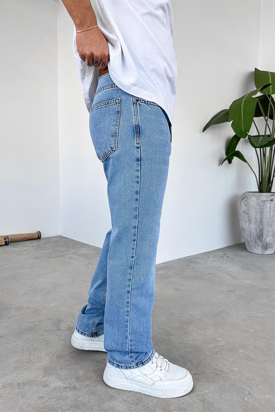 Açık Mavi Soft Degrade Premium Baggy Pantolon
