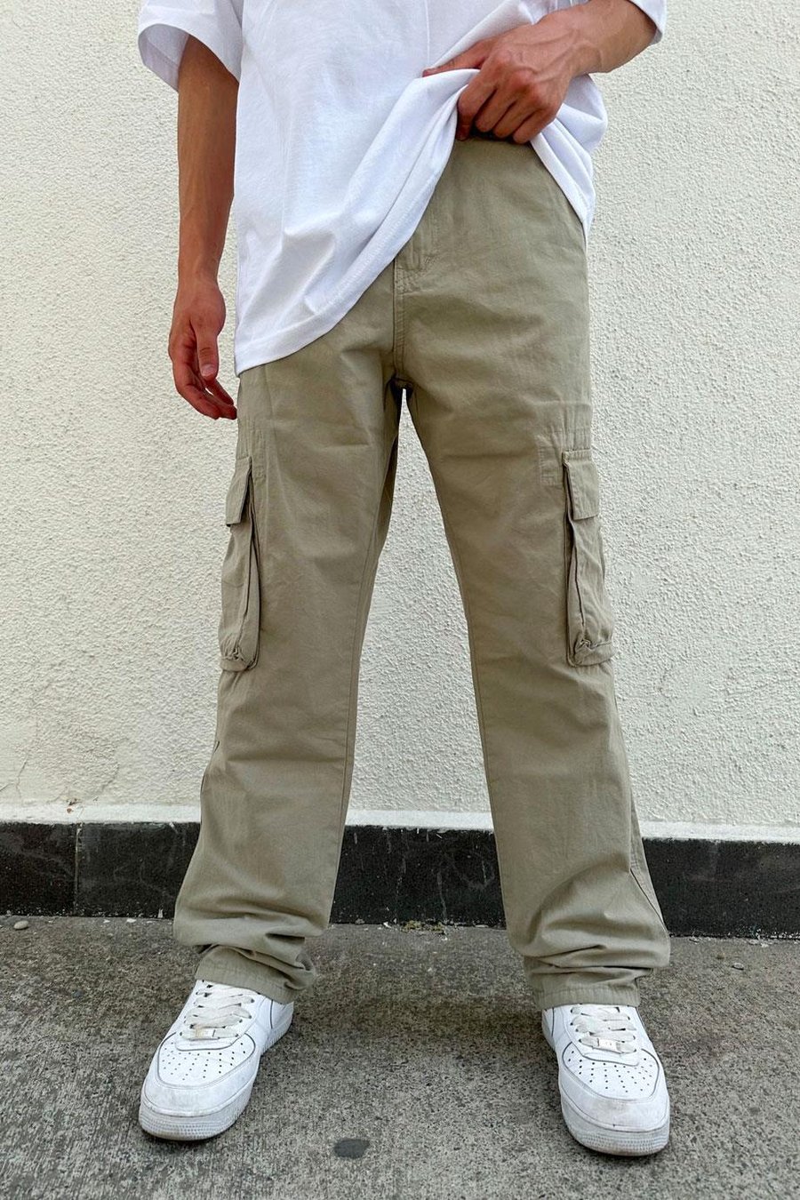 Açık Toprak Kargo Cepli D61 Baggy Pantolon