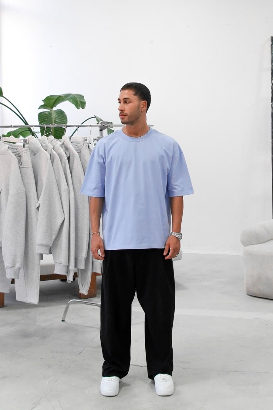 Bebe Mavi Cozy Basic Oversize Tişört
