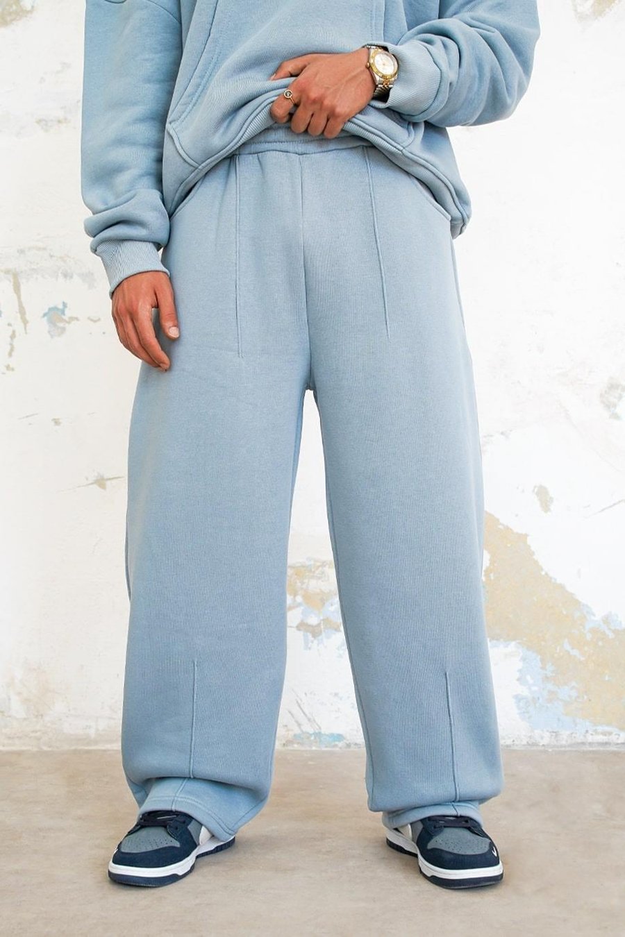 Bebe Mavisi Cozy Basic Pileli Baggy Eşofman