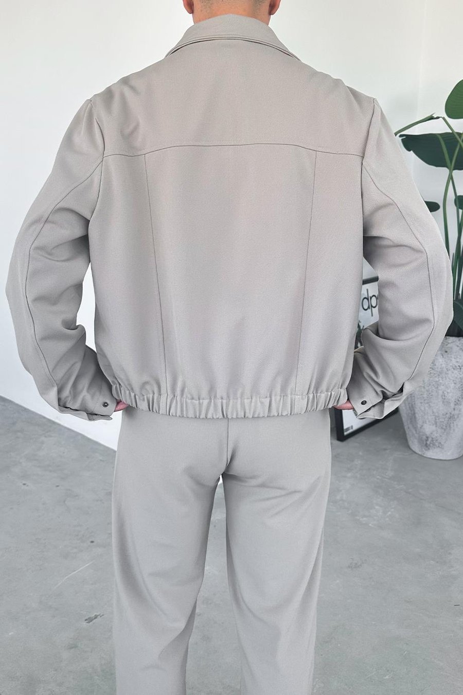 Bej Premium Relaxed Fit Boxy Ceket