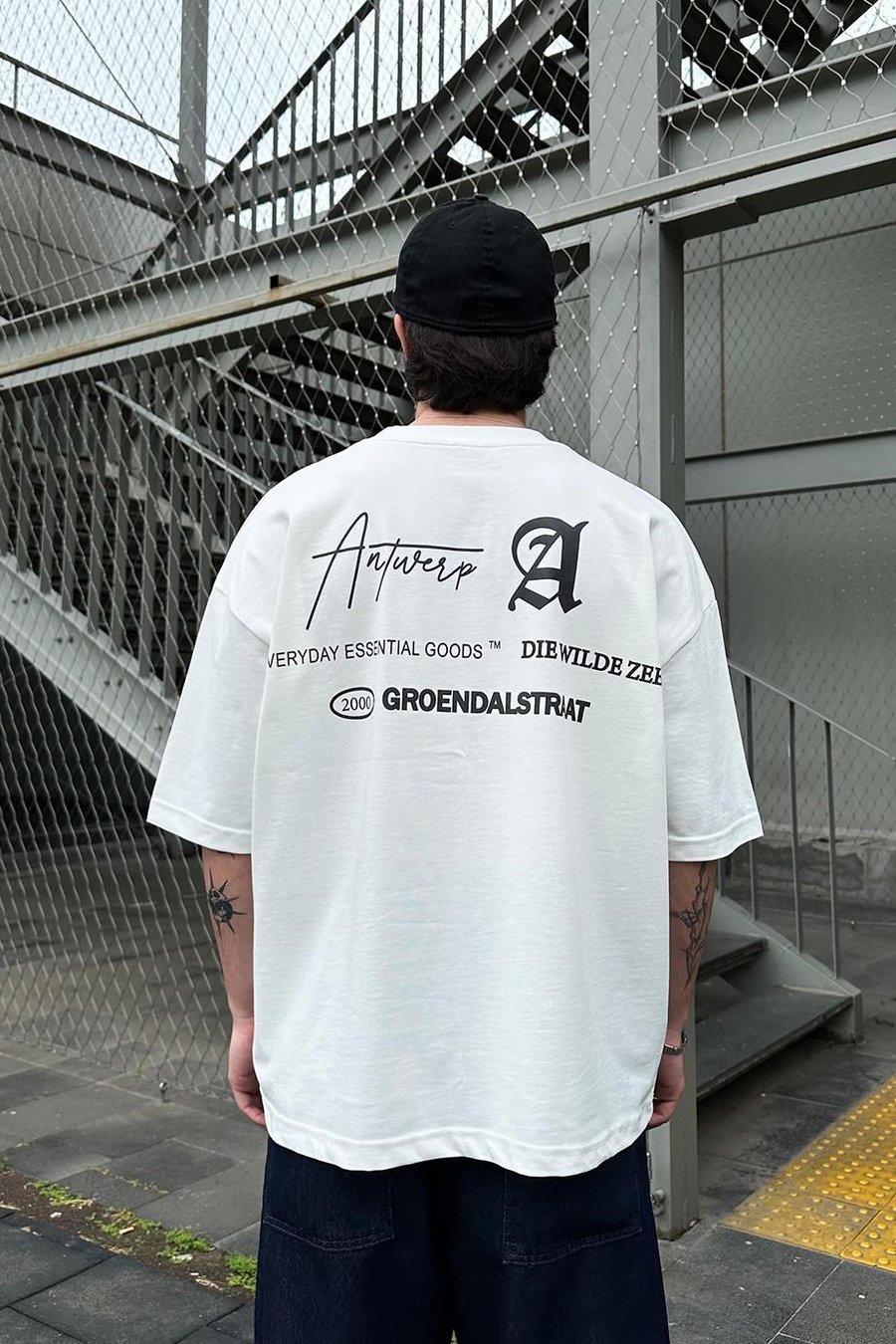 Beyaz A Die OUTPLENTY PREMİUM Oversize Tişört