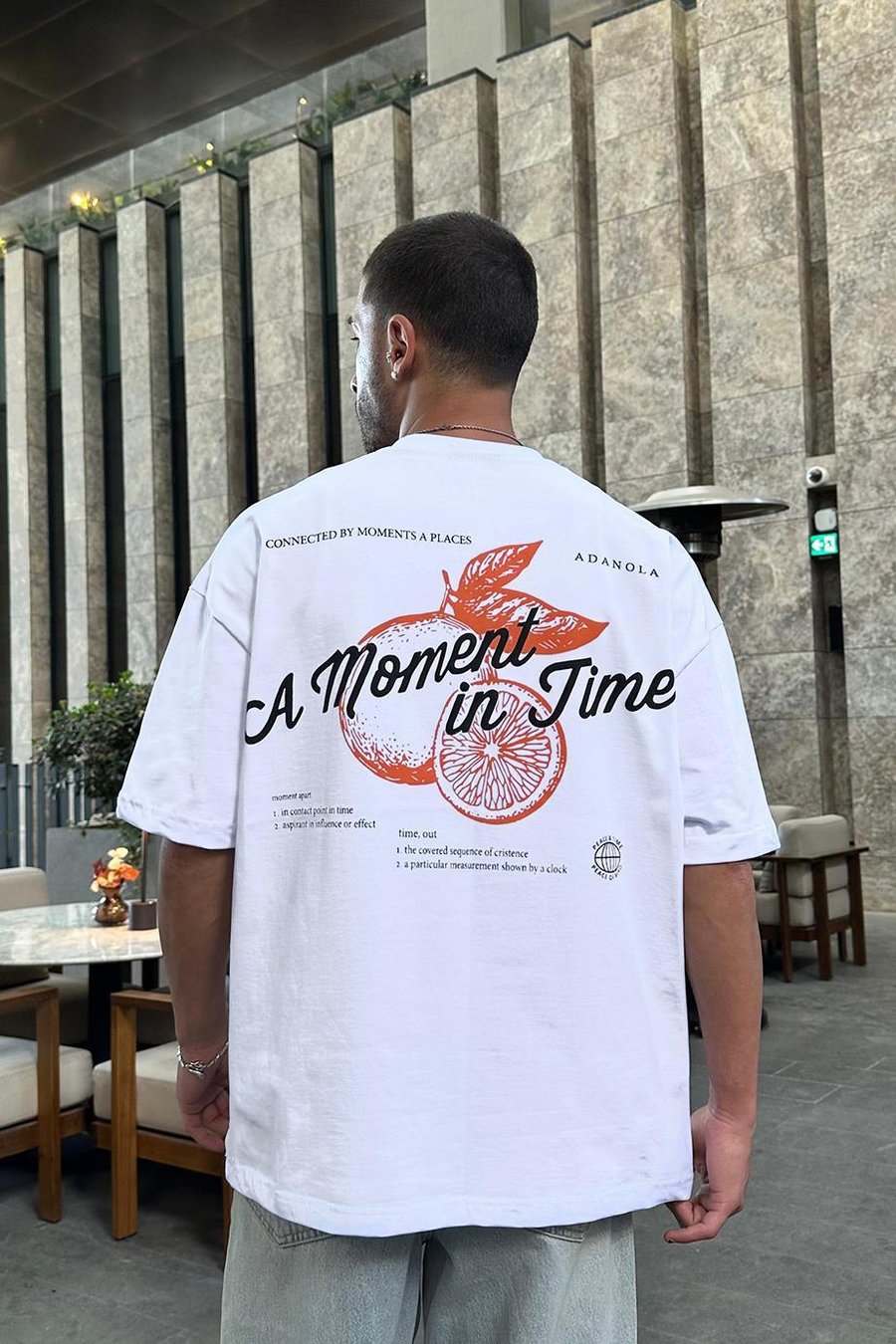 Beyaz A Moment PM Oversize Tişört