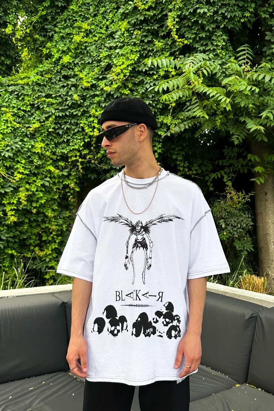 Beyaz Alien Oversize Tişört