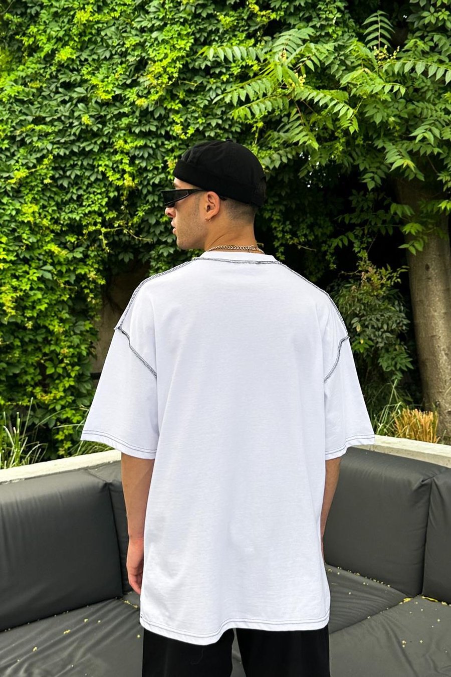 Beyaz Alien Oversize Tişört