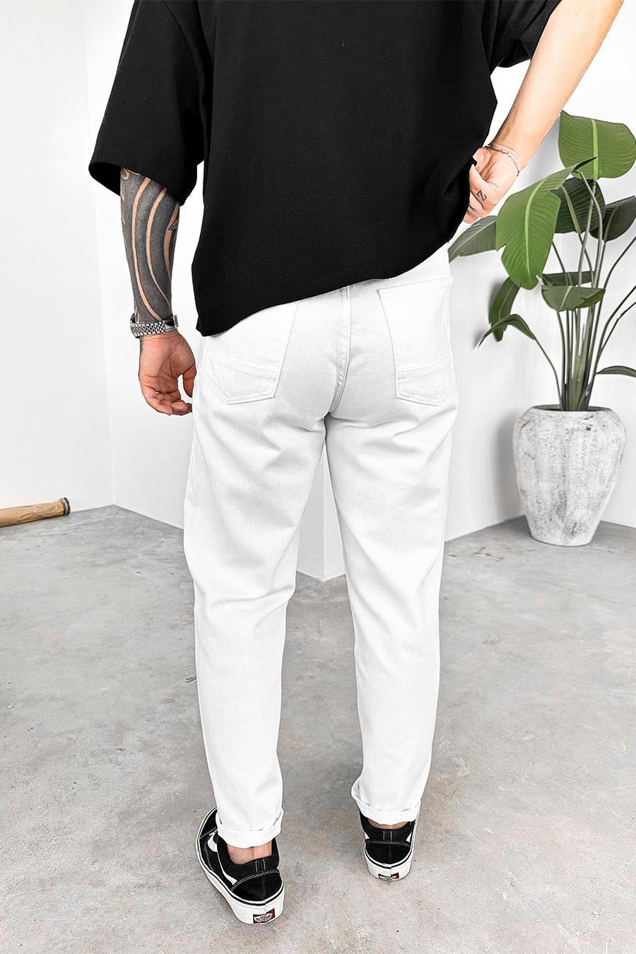 Beyaz Basic Premium Regular Pantolon