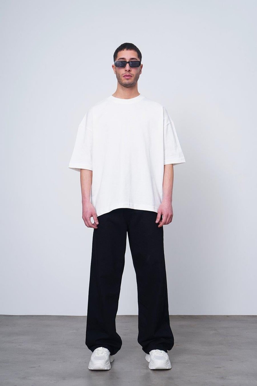 Beyaz Beyaz Basic OUTPLENTY PREMİUM Oversize Tişört