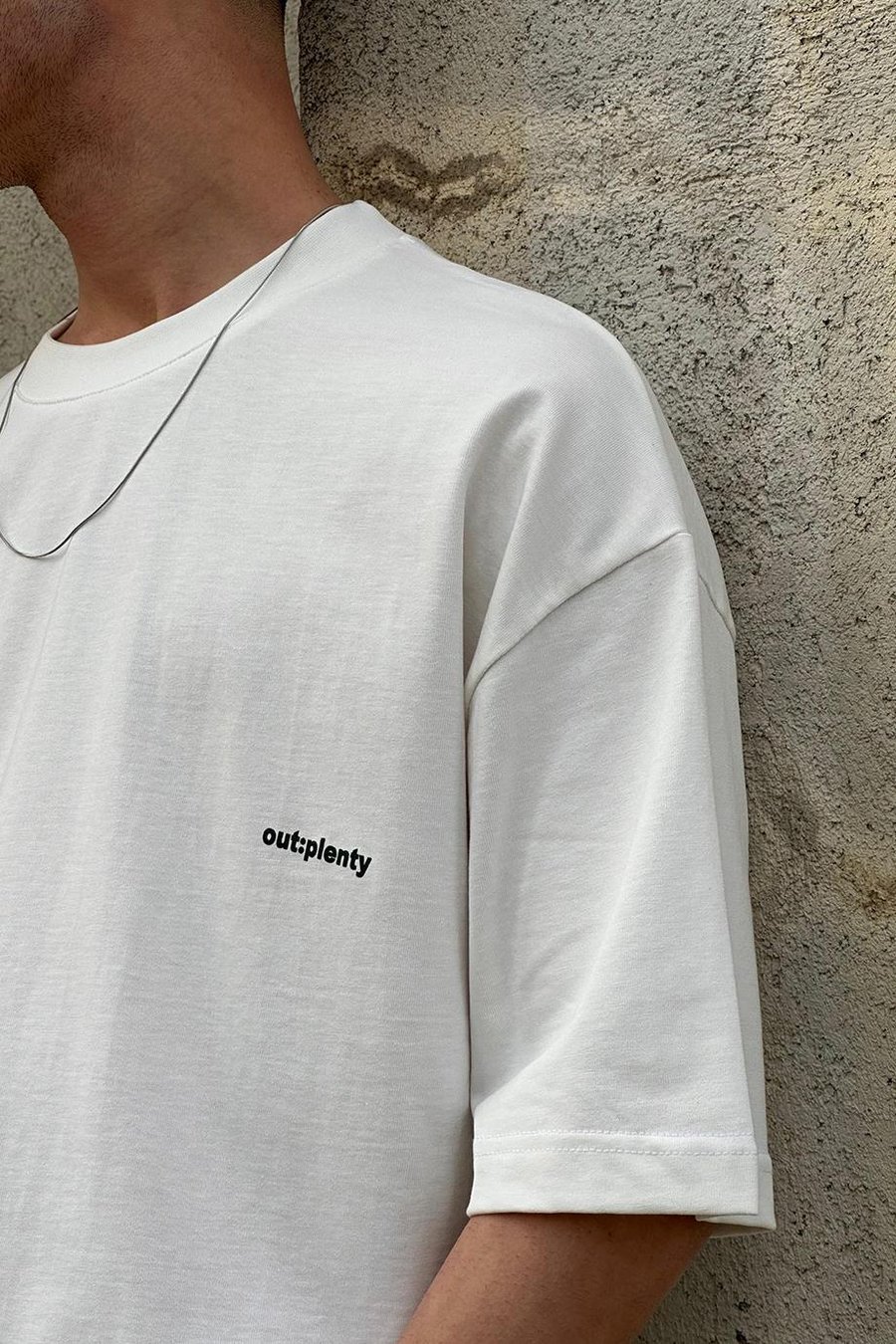 Beyaz Beyaz Minimalism OUTPLENTY PREMİUM Oversize Tişört