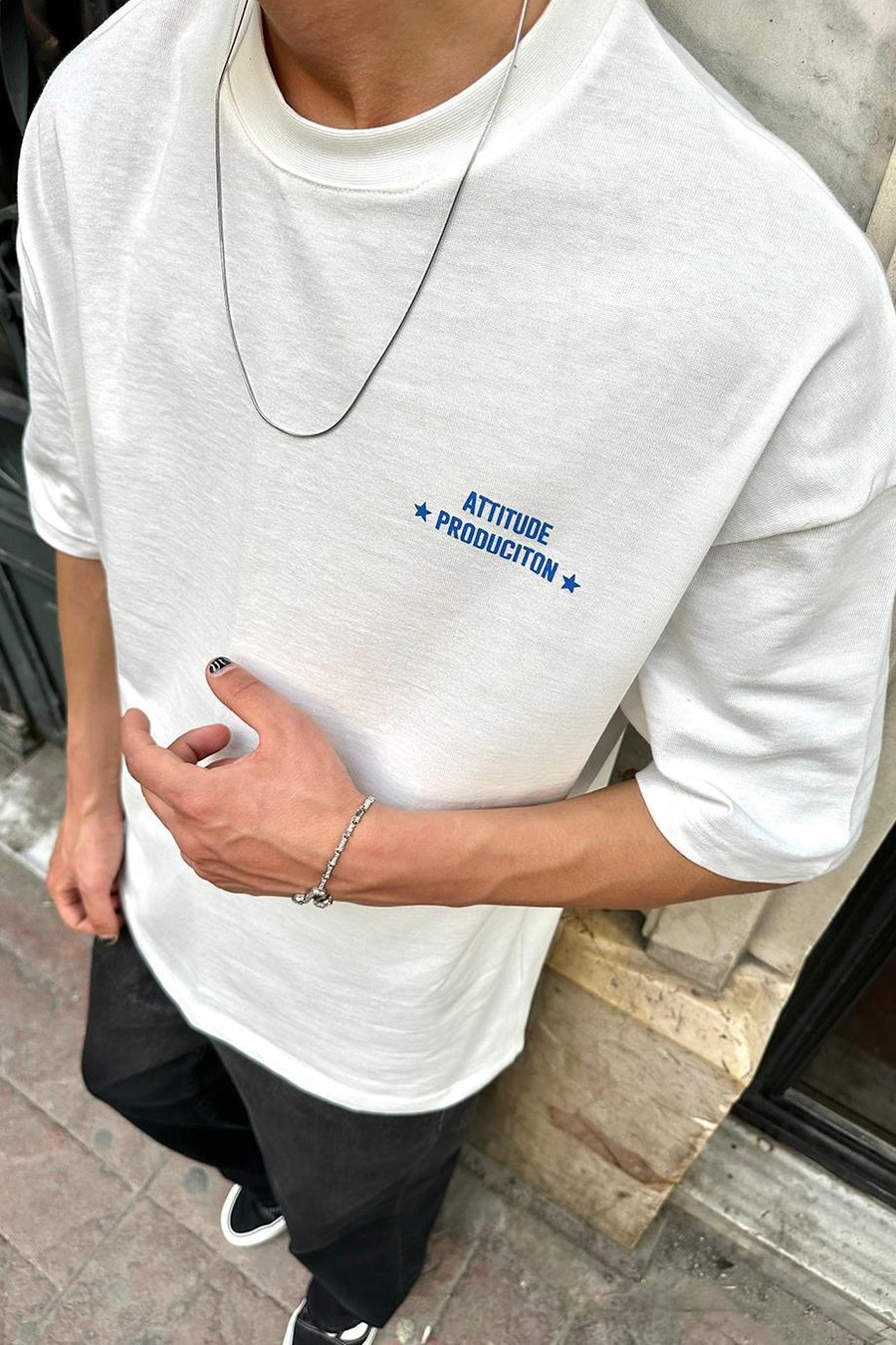 Beyaz Chill High PM Oversize Tişört