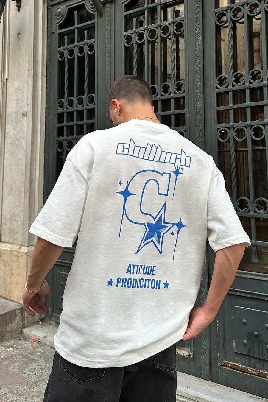 Beyaz Chill High PM Oversize Tişört