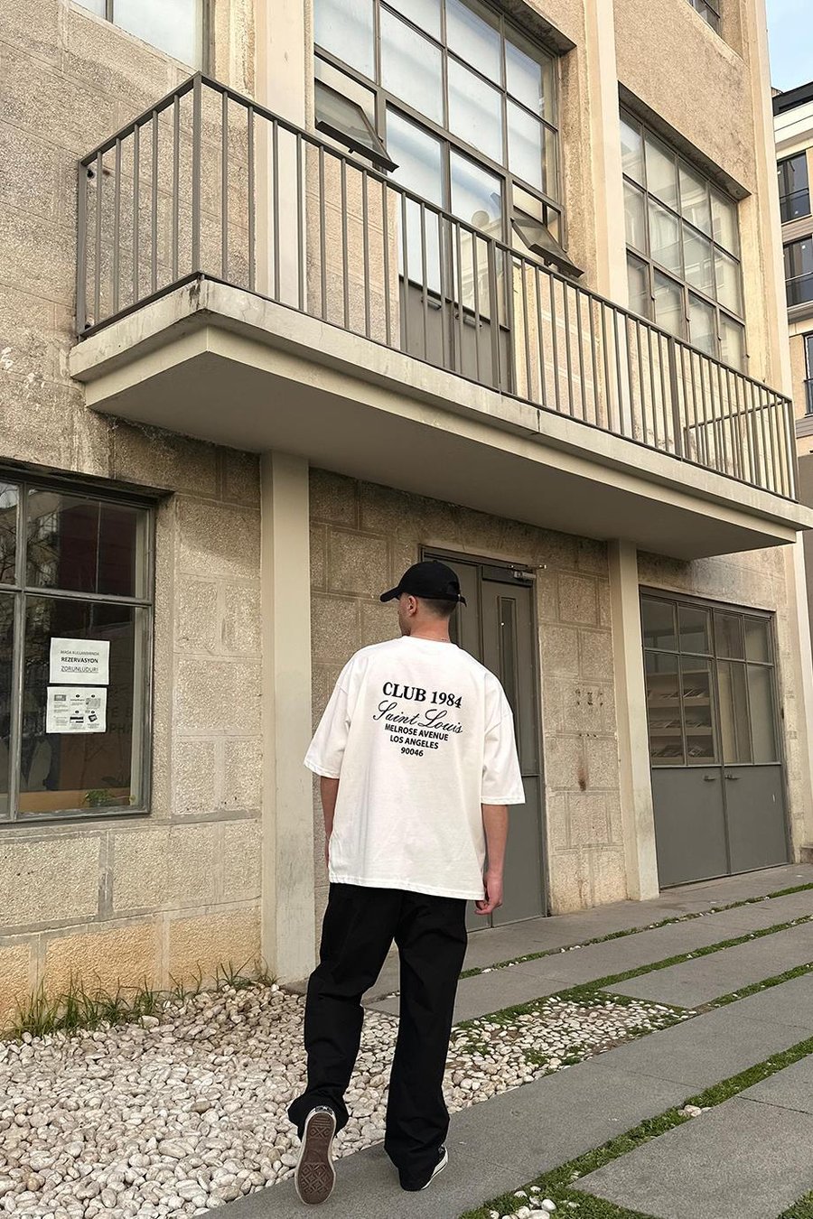 Beyaz Club 1984 OUTPLENTY PREMİUM Oversize Tişört