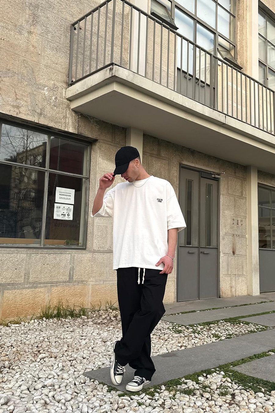 Beyaz Club 1984 OUTPLENTY PREMİUM Oversize Tişört