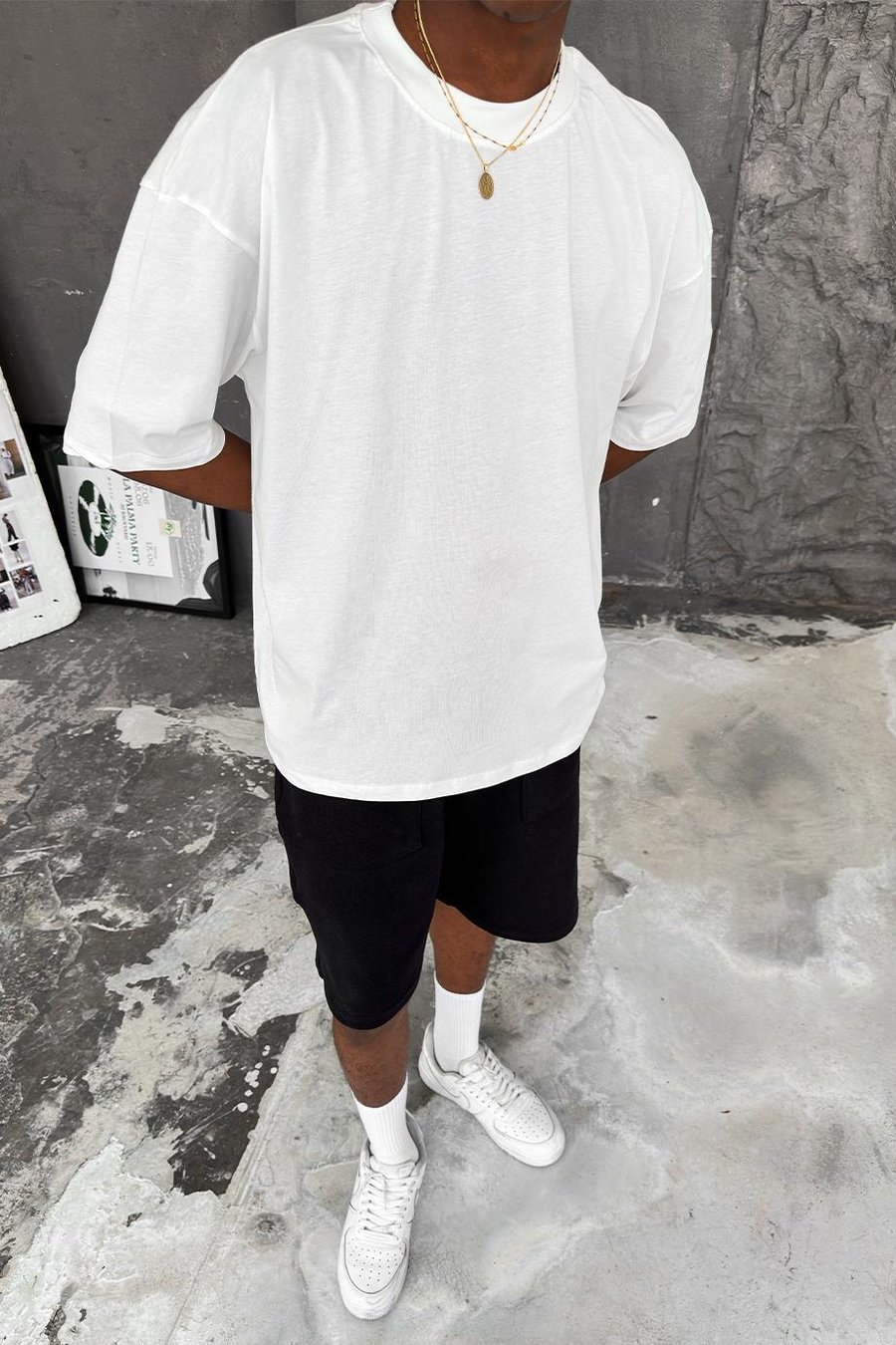Beyaz Cozy Basic Oversize Tişört