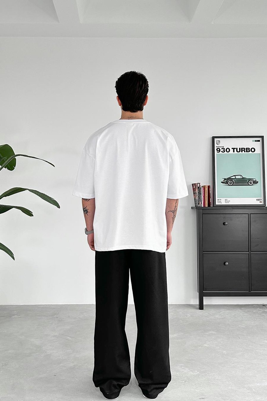 Beyaz Cozy Basic Oversize Tişört