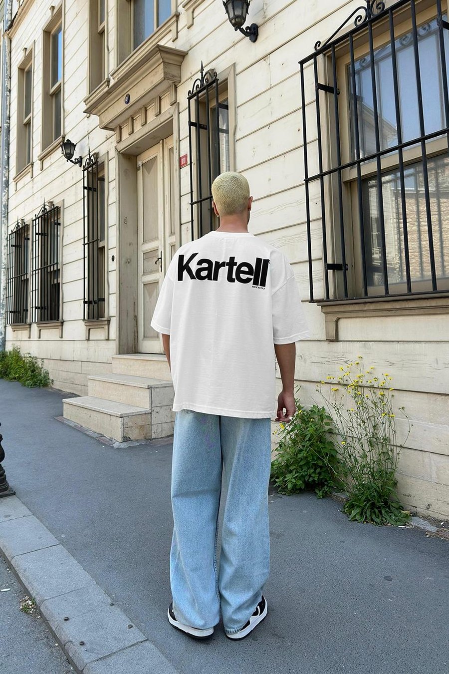 Beyaz Kartell OUTPLENTY PREMİUM Oversize Tişört