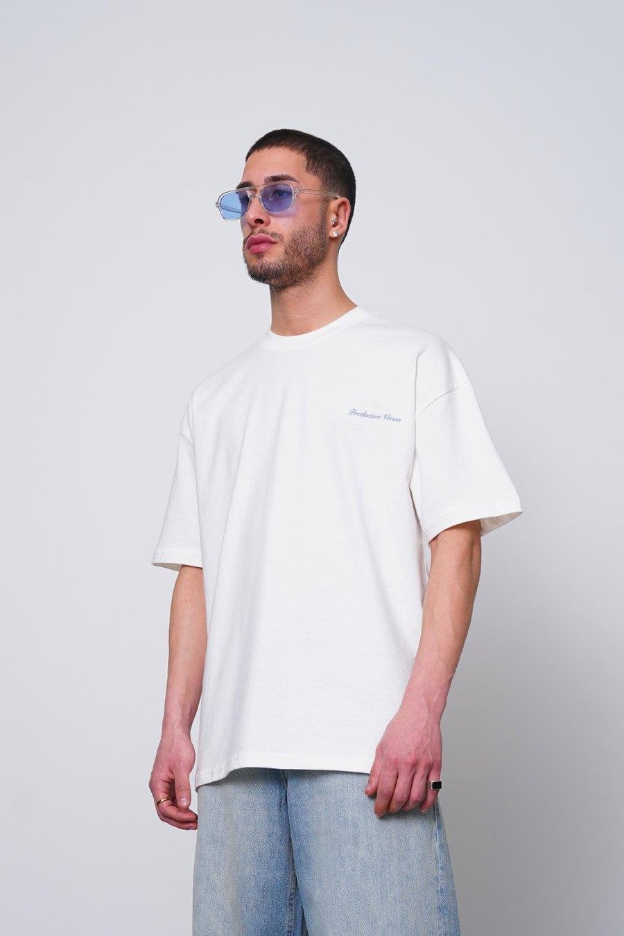 Beyaz Le Aesthetic PM Oversize Tişört
