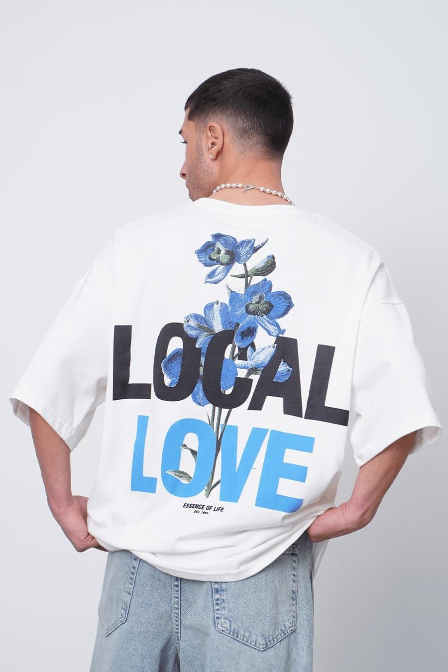 BEYAZ Local Love EE Oversize Tişört