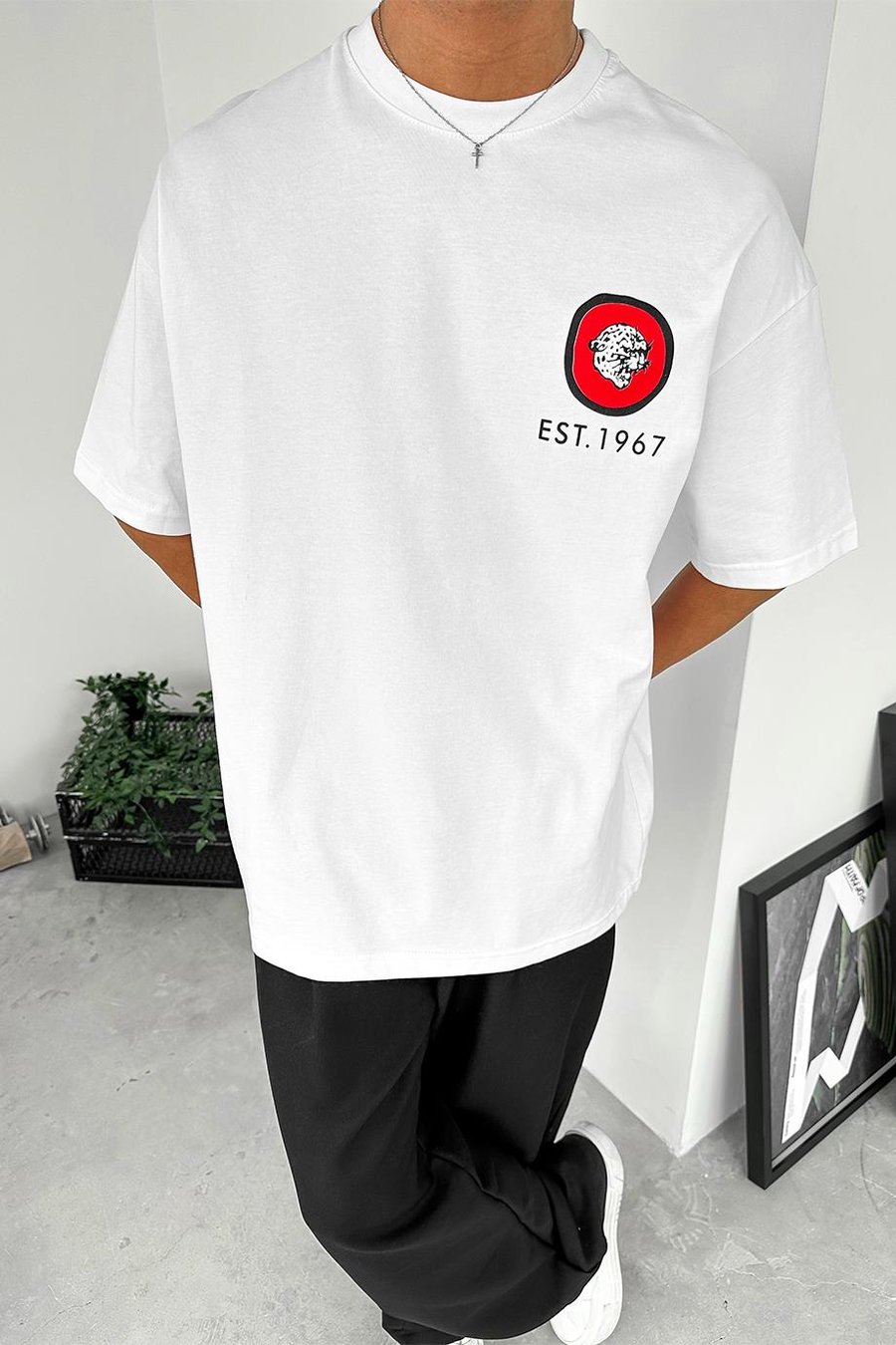 Beyaz Refresh Oversize Tişört