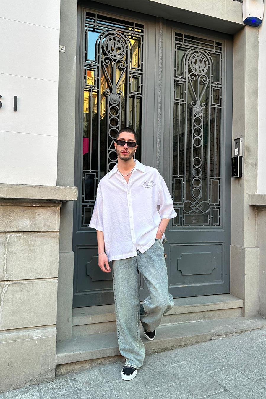 Beyaz Sunsed Blud  PH Oversize Gömlek