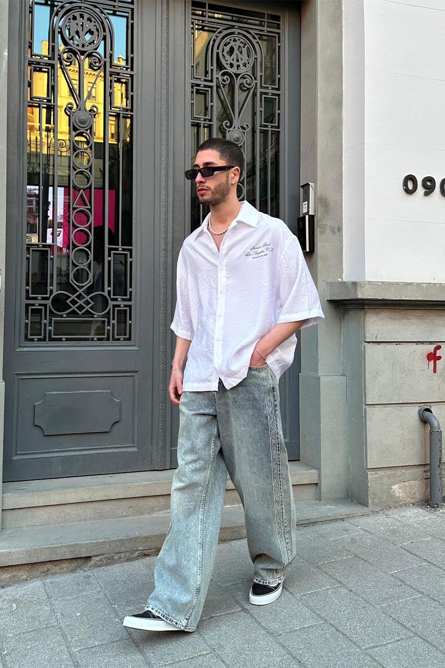 Beyaz Sunsed Blud  PH Oversize Gömlek