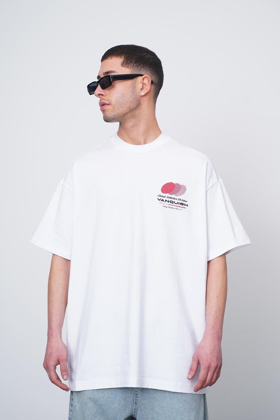Beyaz Vanquish Oversize Tişört