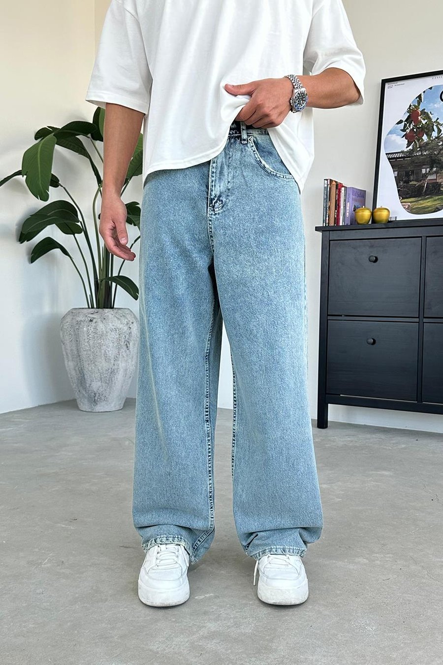 Buz Mavi Basic GO Ekstra Baggy Pantolon
