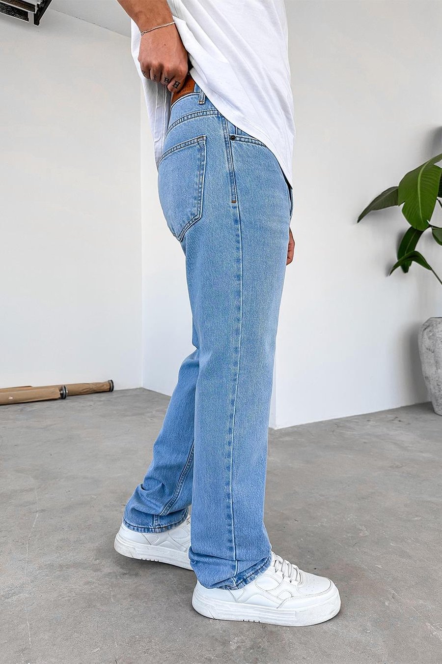 Buz Mavi Soft Degrade Premium Baggy Pantolon