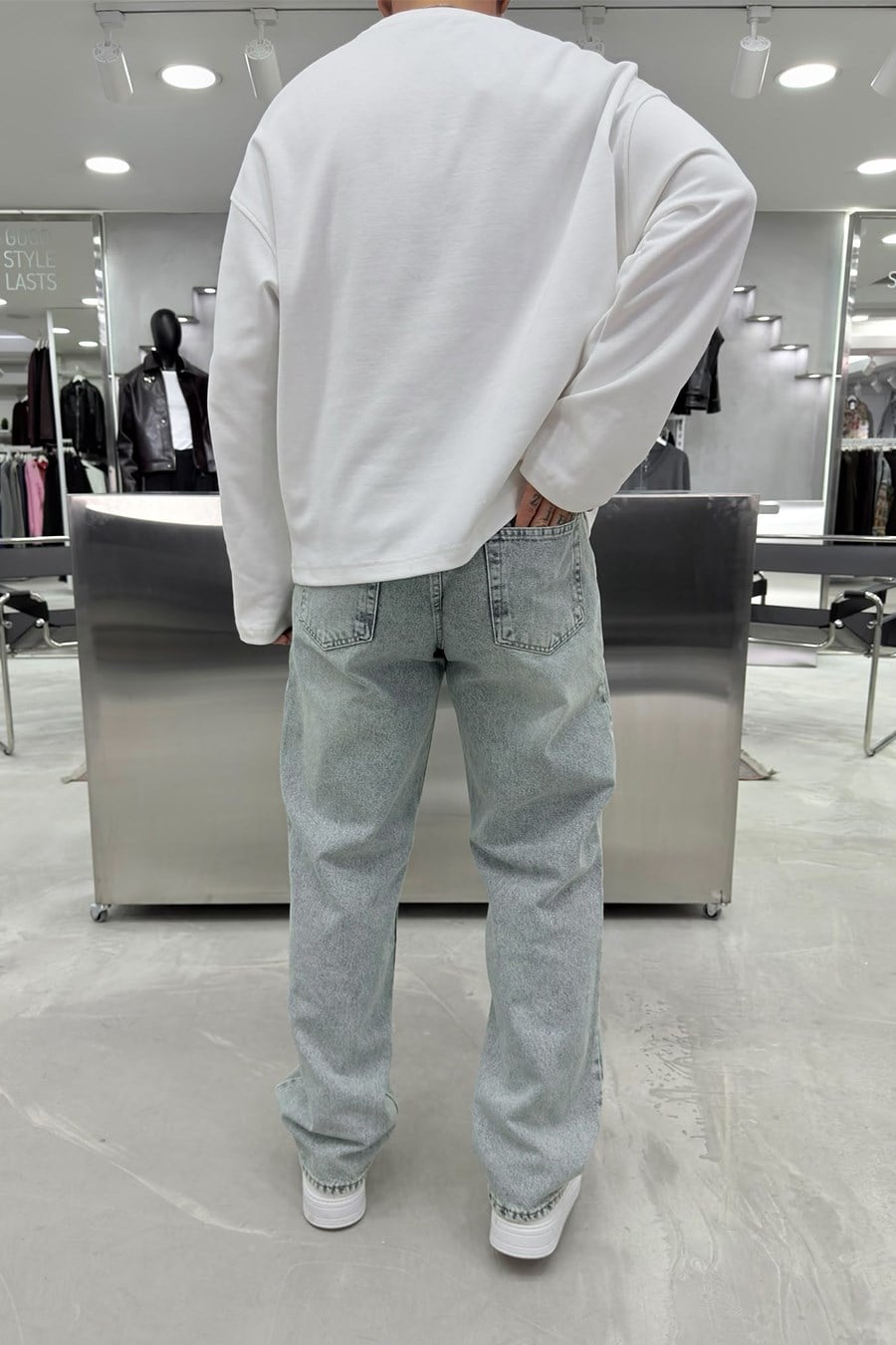 Buz Mavi Soft Degrade Premium Baggy Pantolon