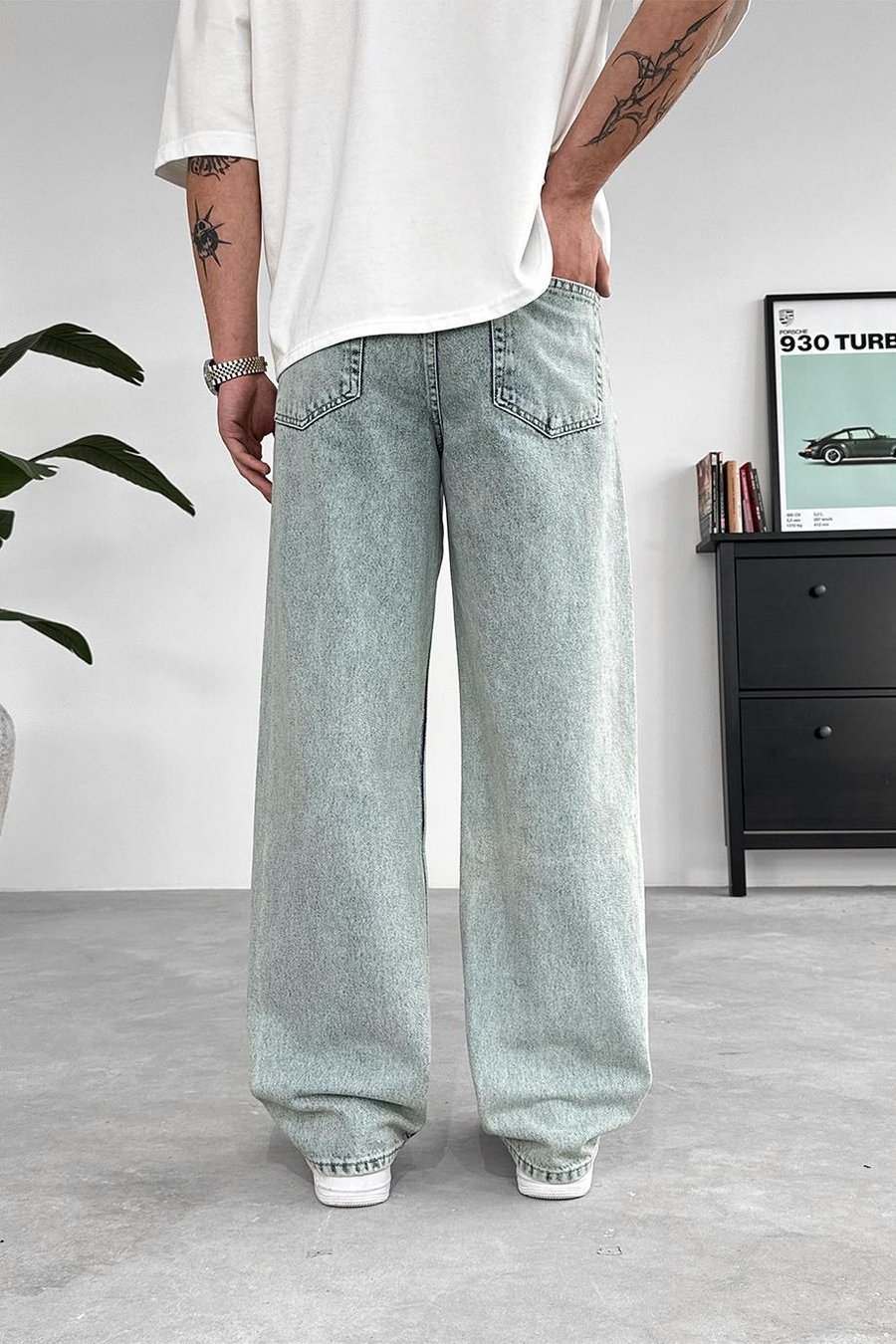 Dokulu Buz Mavi Basic Premium Regular Pantolon