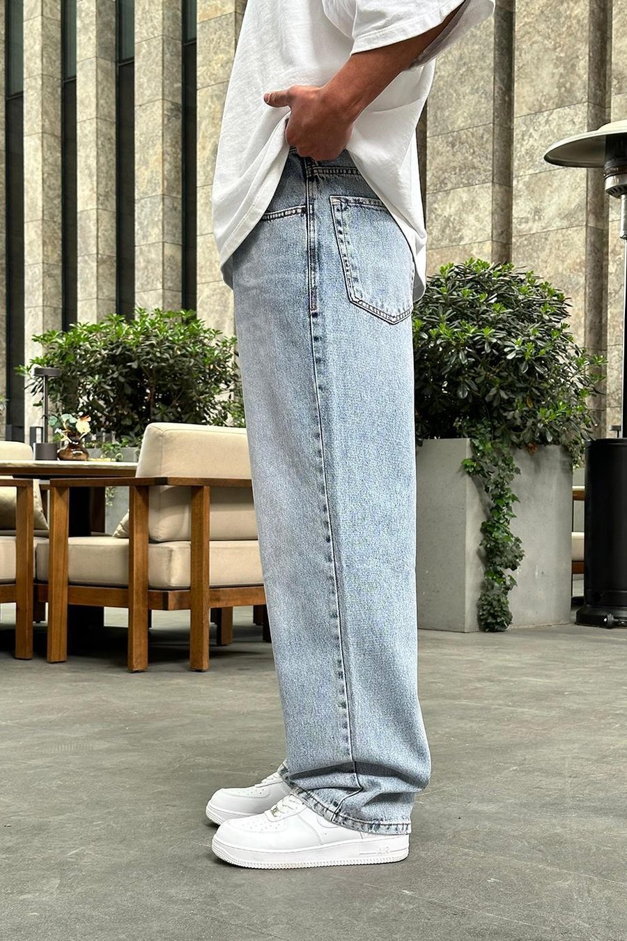 Dokulu Mavi Dokulu  R21 DL Old School Baggy Pantolon