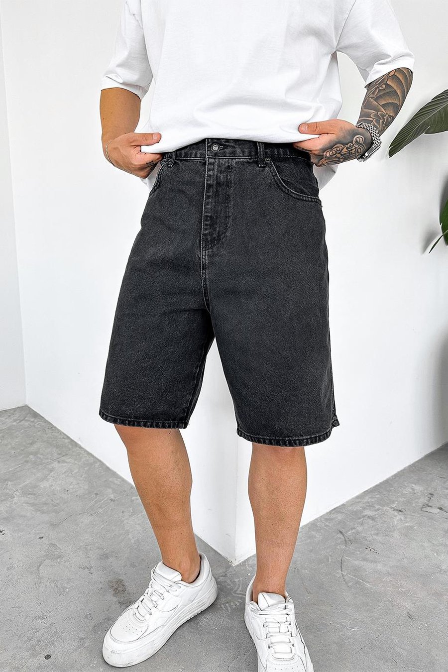 Füme Basic Premium Baggy Kot Şort