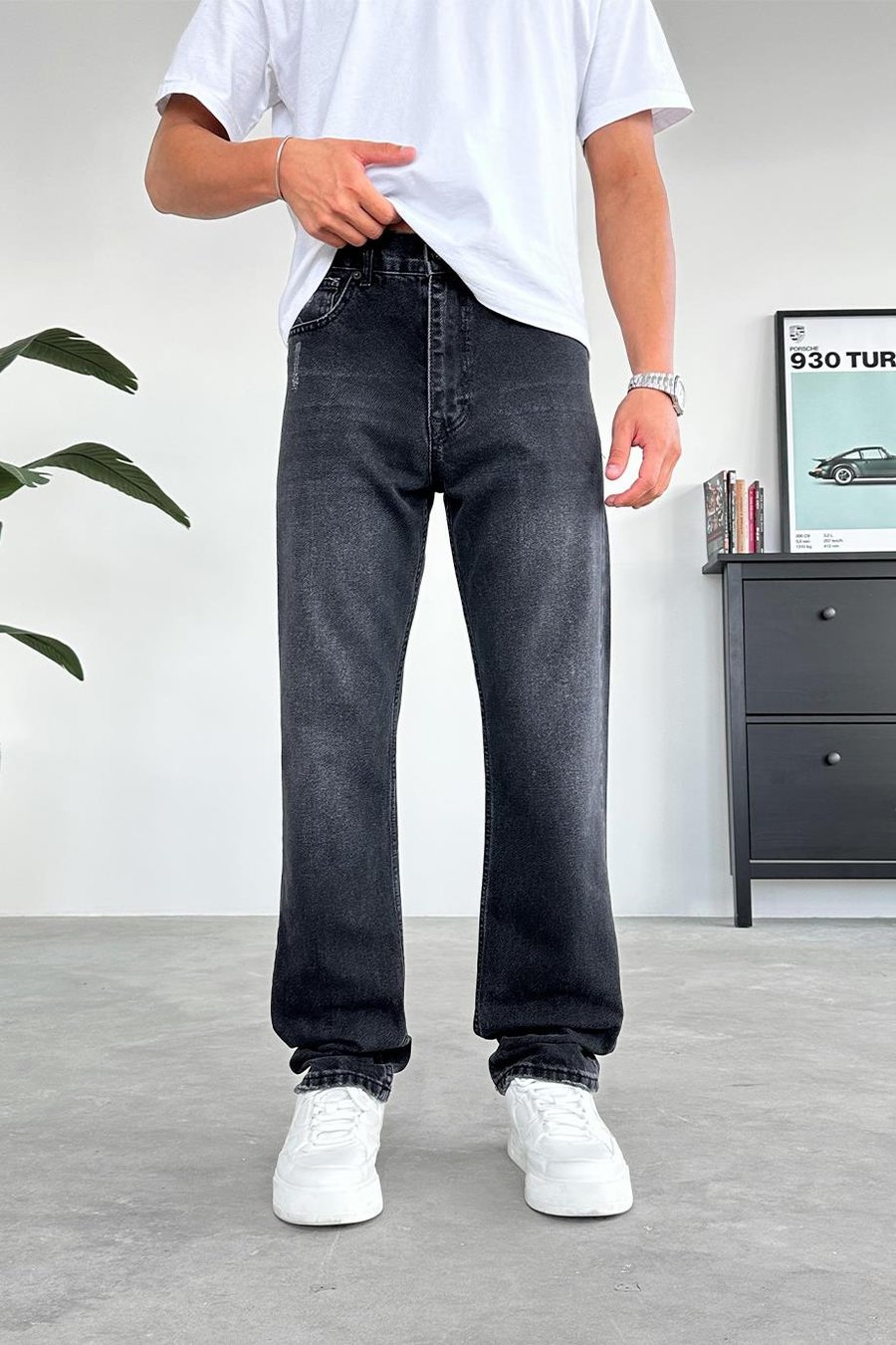 Füme Soft Degrade Baggy Pantolon