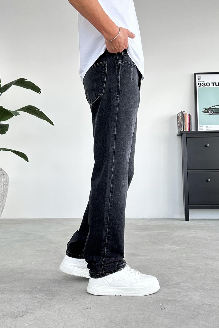 Füme Soft Degrade Baggy Pantolon